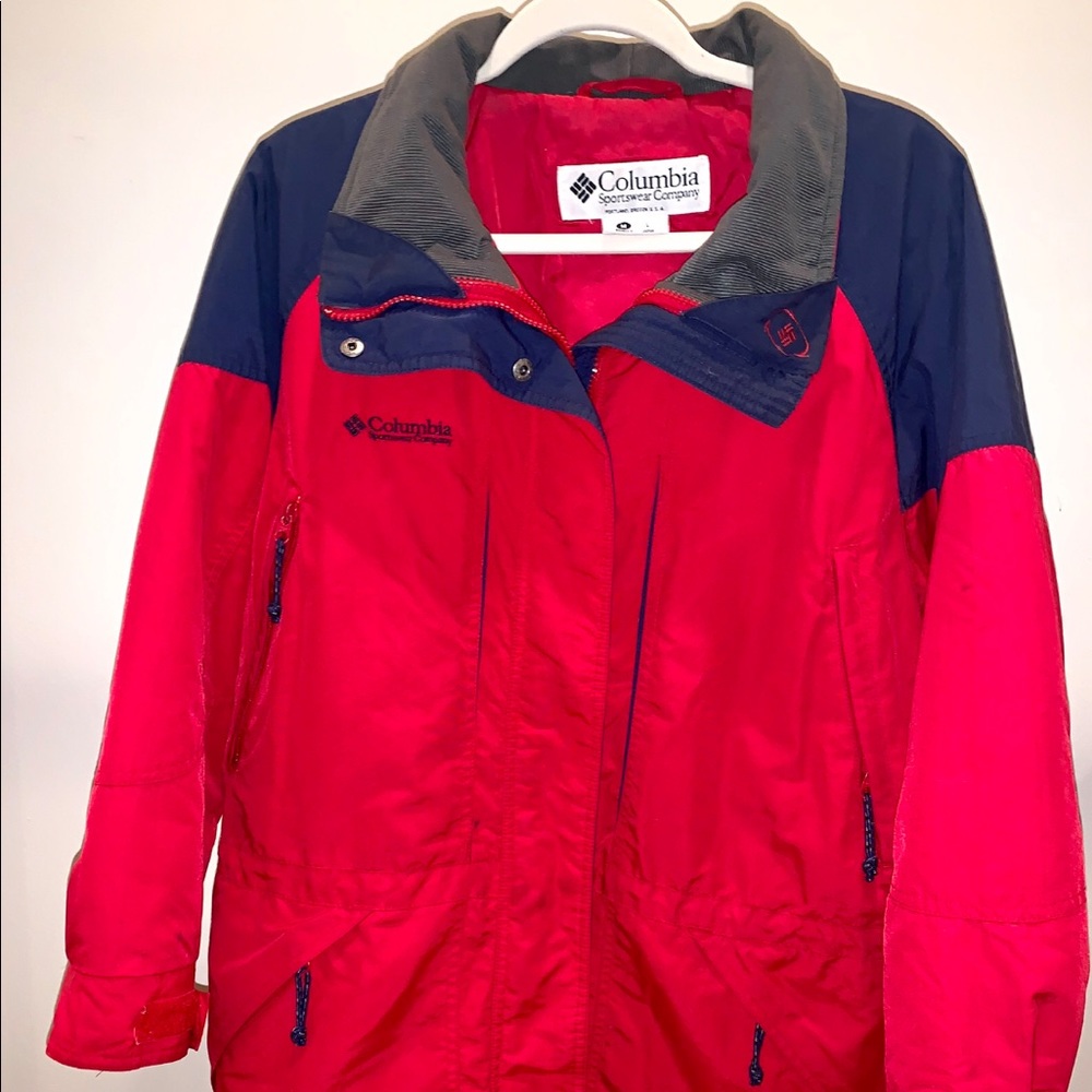 Red/blue Columbia jacket